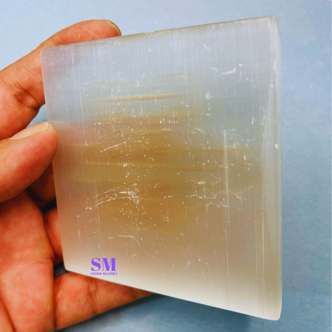 Natural Selenite Charging Plate (3 Inch) | Crystal Energy Cleanser & Amplifier | Wholesale Bulk