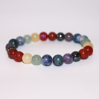 7 Chakra Healing Crystal Bracelet | Balance & Harmony | 8mm Gemstone Beads